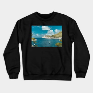 BOATS ON THE BLUE OCEAN DESIGN Crewneck Sweatshirt